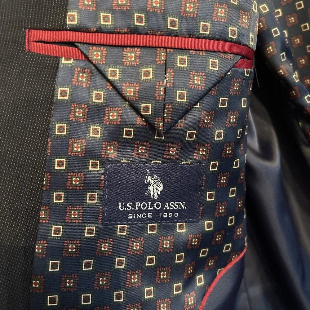 U.S Polo Assn.‎ Men's Size 48 R Premium Quality Wear Suit Blazer Jacket Black